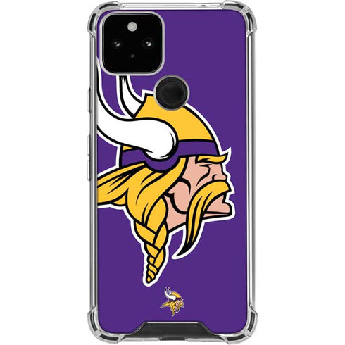 NFL Minnesota Vikings Large Logo Google Pixel 5 Clear Case